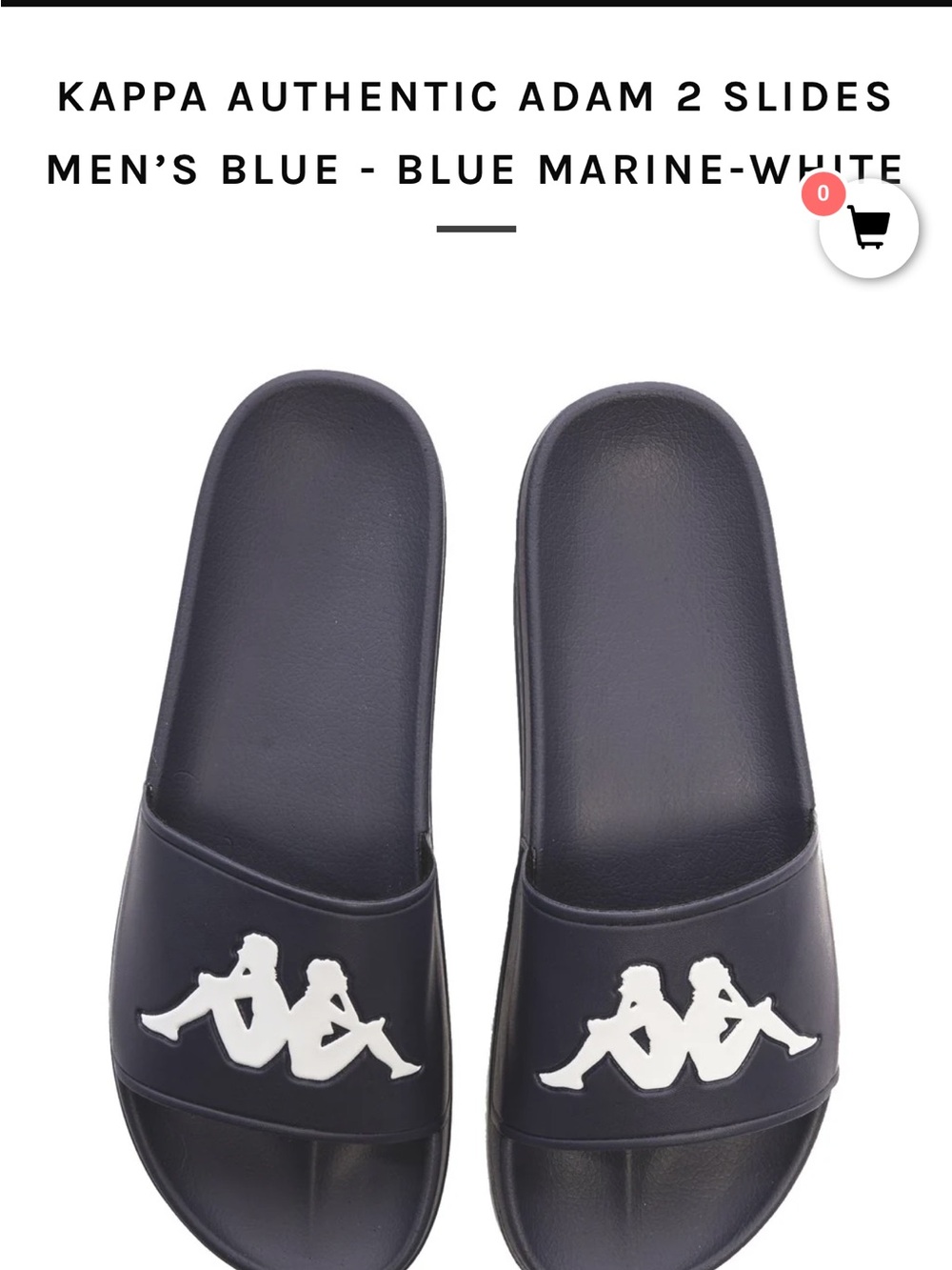 Kappa Navy Slide Sandals with White Tag Detail